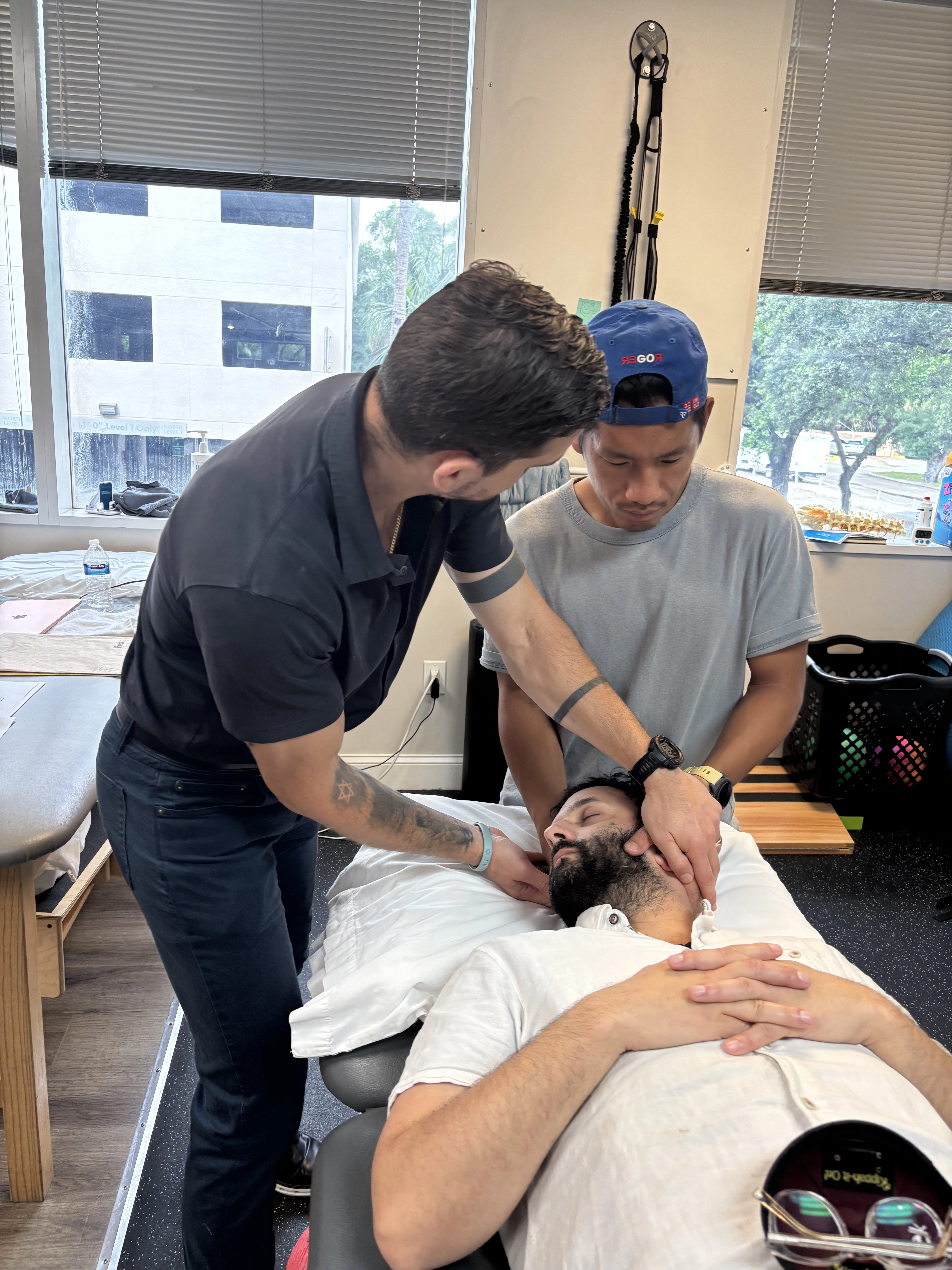 Dr. Fiksel performing precise manual therapy